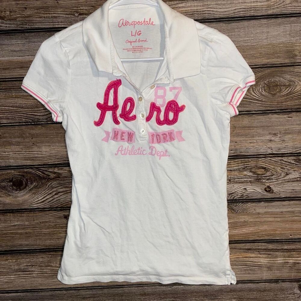 Aeropostale Women's White Polo-shirts